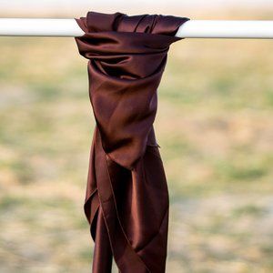 Brown Silk Silk Wild Rag Scarf
